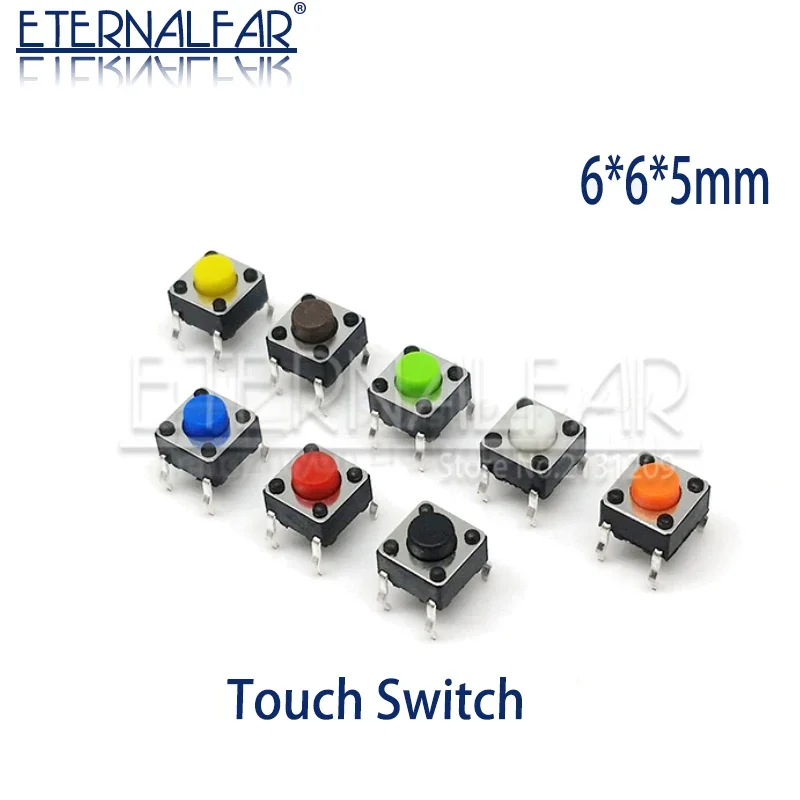 Kolor 6*6*5mm włącznik dotykowy światła DIP4 ON/OFF przycisk dotykowy dotykowy mikroprzełącznik klawisze przycisk 6x6x5 wysokiej jakości kuchenka indukcyjna