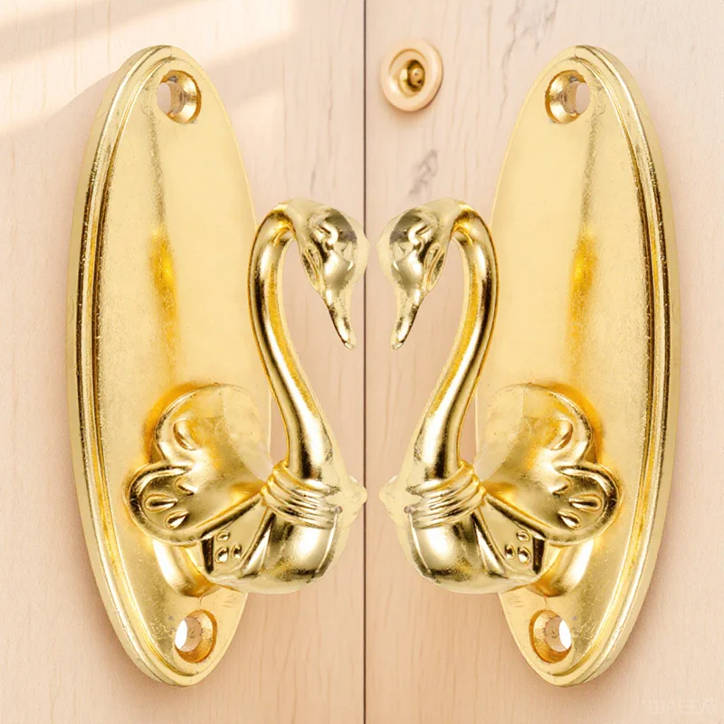 Curtains Window Black Holders for Wall Tie Back Hook Swan Tiebacks Metal Hooks Mounted