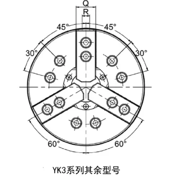 3 Jaw 8inch Lathe Chuck Through Hole Hydraulic Chuck Power Chuck for CNC Lathe Machine