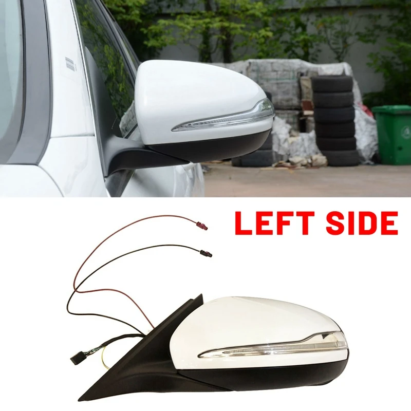 Car Power Folding Side Door Mirror For Mercedes Benz W205 C300 C180 C260 White