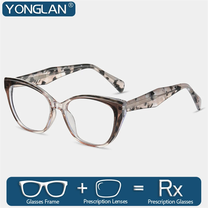 

Cat Eye Multifocal Bifocal Eyeglasses Women TR90 Custom Prescription Glasses Ladies Myopia Optical Progressive Spectacles 872256