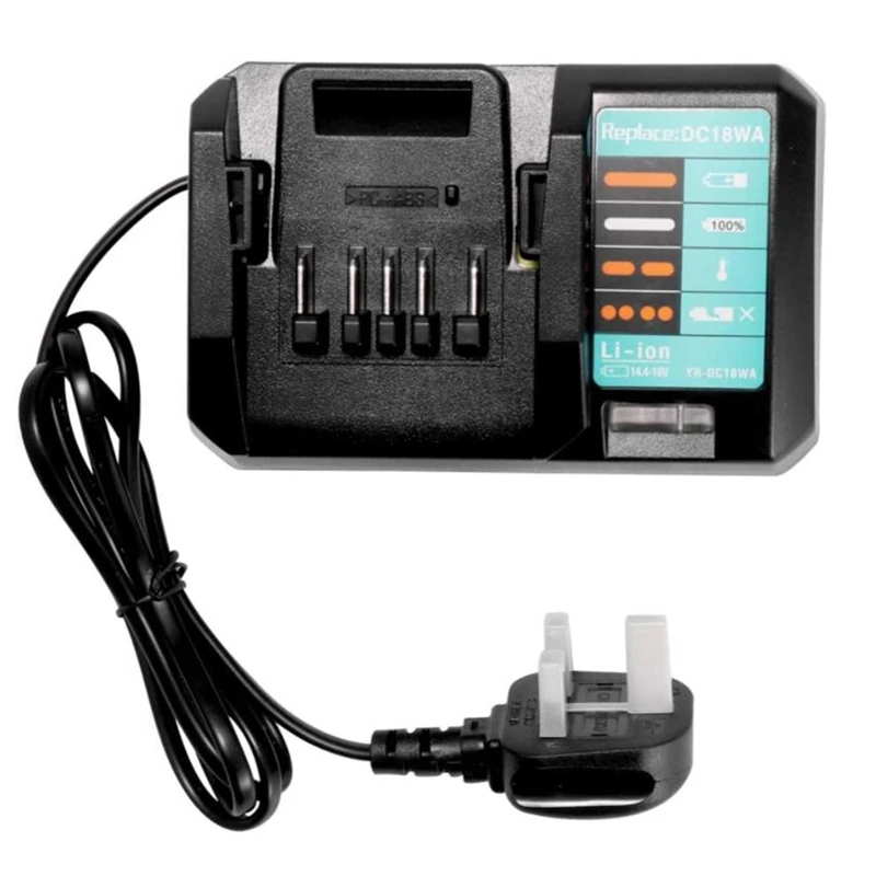 DC18WA 14.4V & 18V G-Series Li-Ion Battery Charger - For Makita BL1811G BL1813G BL1815G BL1413G DC18SG DC1851(UK Plug)