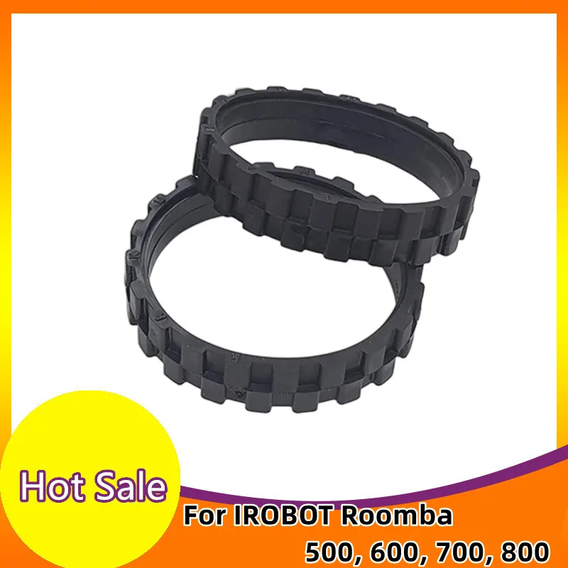 Tire Skin for IROBOT ROOMBA Wheels Series 500, 600, 700, 800 and 900 Anti-Slip, Great Adhesion and Easy Assembly