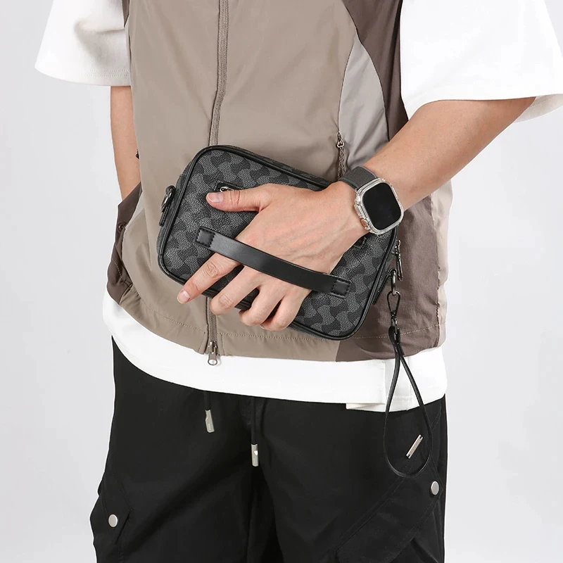 Stylish Elegant Style Design Men's Crossbody Bag Fashion Men's clutch bag wallet Shoulder Bag PU Leather Man Messenger Bag
