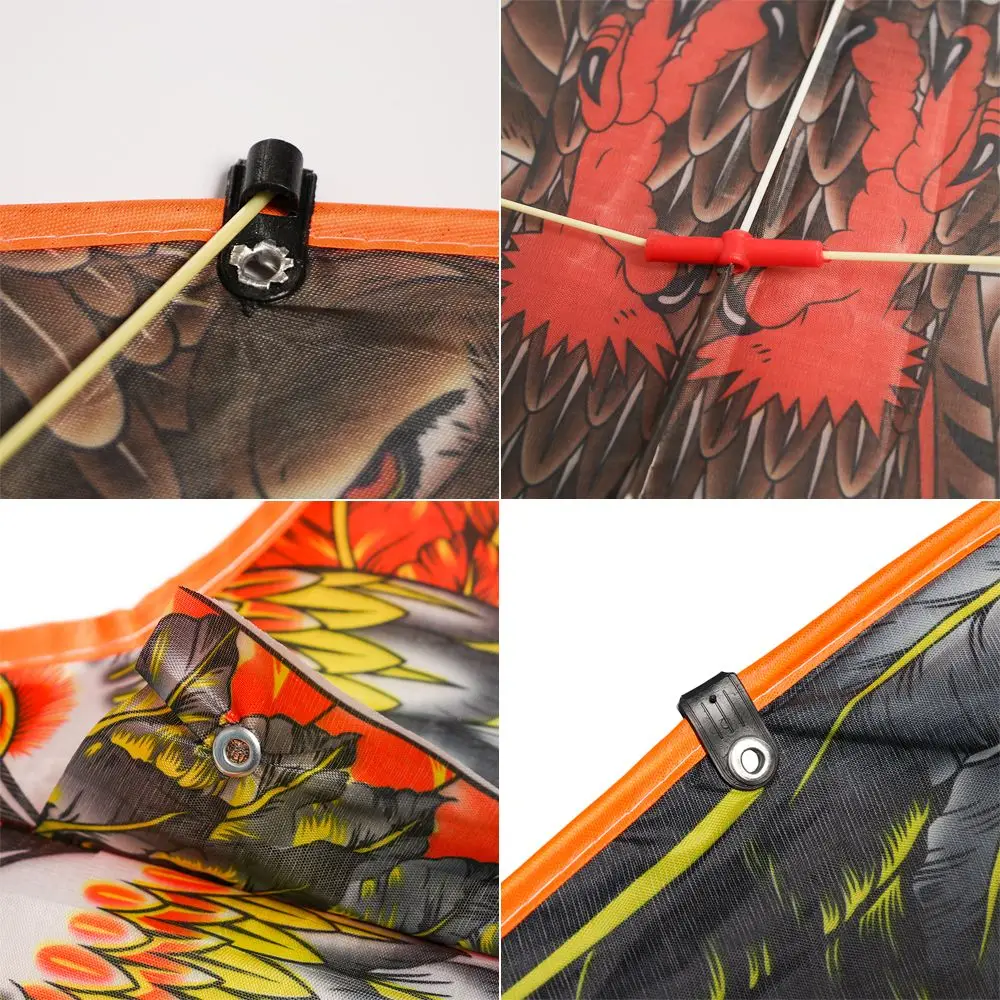 Cometa de águila de 1,1 m con línea de cometa de 30 metros, avión grande, cometas de pájaros voladores, el mejor regalo para niños, viajes familiares, jardín, deporte al aire libre