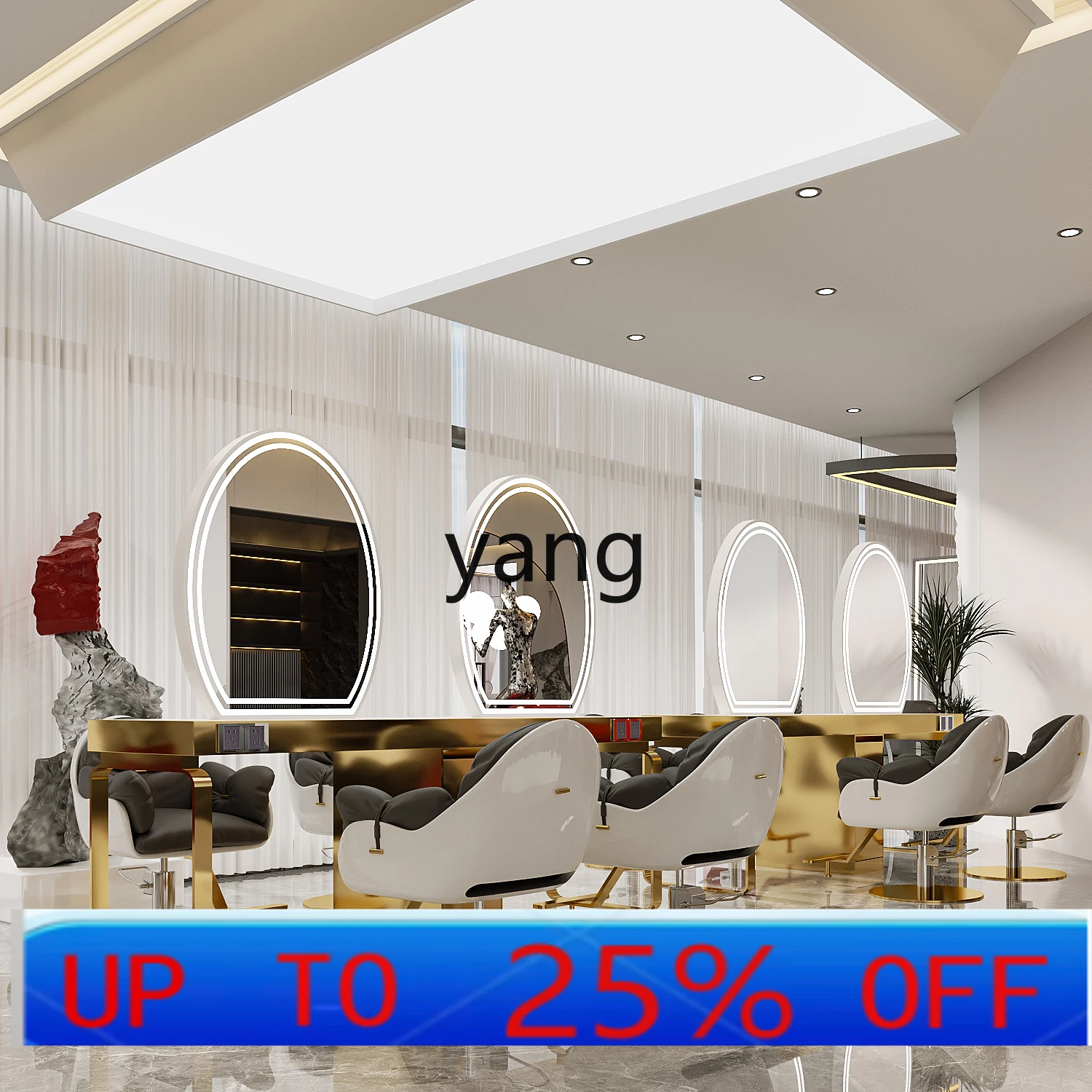 lmm barber shop mirror table perm and dye mirror integrated hair salon special stainless steel