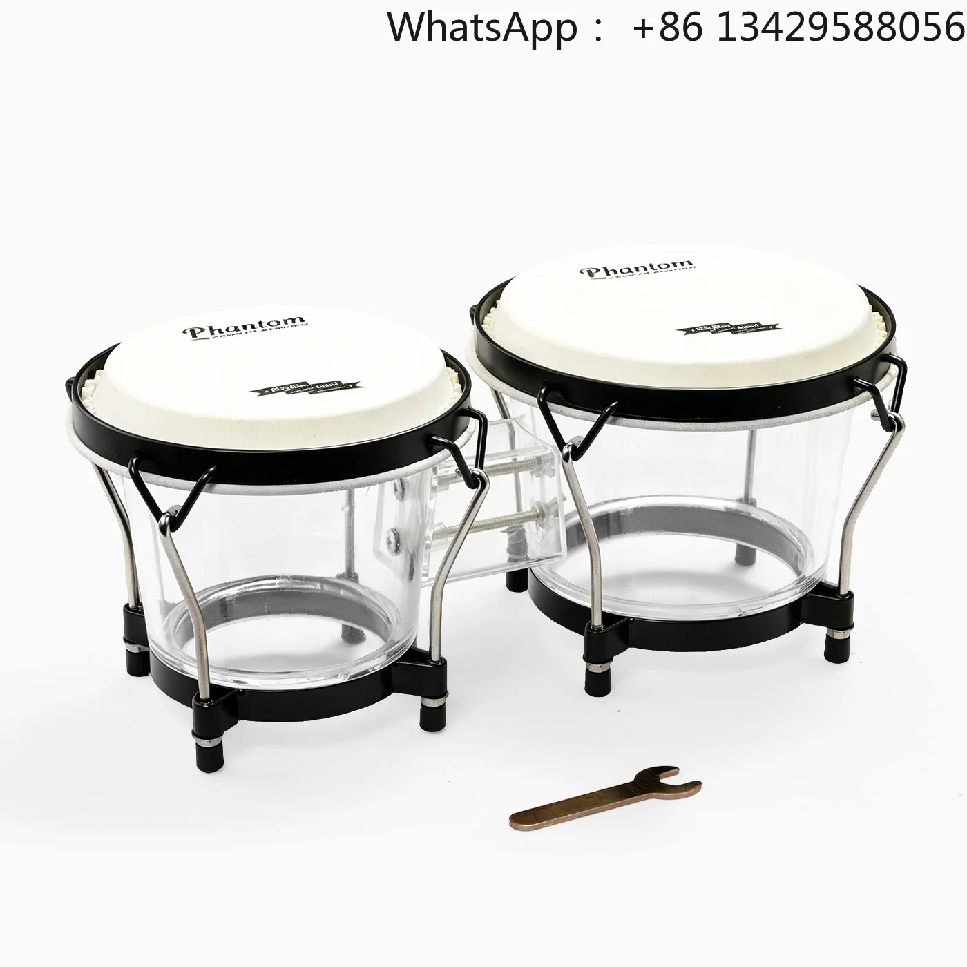 Professional Design Custom Logo Acrylic Bongo Drum Set, Portable Hand Percussion, Factory Direct Wholesale Acrylic Bongos
