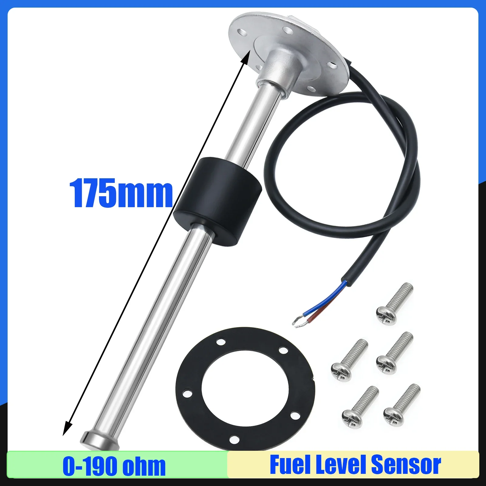 Groene LED Digitale 2 IN 1 52 mm meter met alarm 0-190ohm waterniveaumeter + afwasserniveaumeter voor waterrioolniveausensor auto