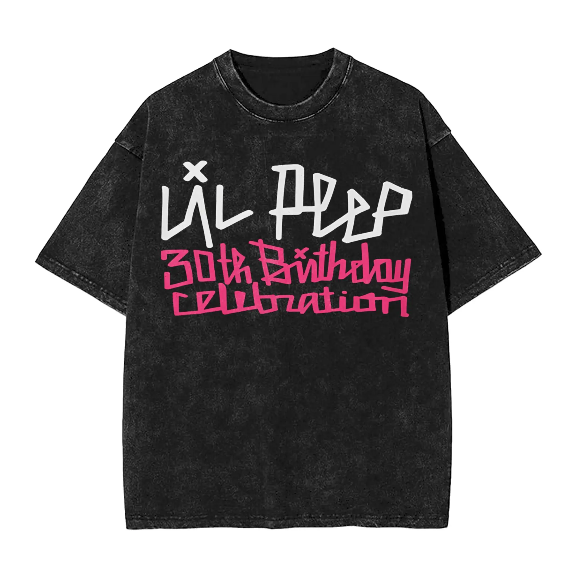 Lil Peep 30th Birthday Celebration Tour 2026 T Shirts Hip Hop Washed Cotton Harajuku T-Shirts  Vintage for Men Women Streetwear