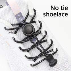 1Pair Elastic Shoelaces With  Lock Sneaker No Tie Shoe Laces Stretching Lock Lazy Laces Quick Rubber Shoelace strings 25colors