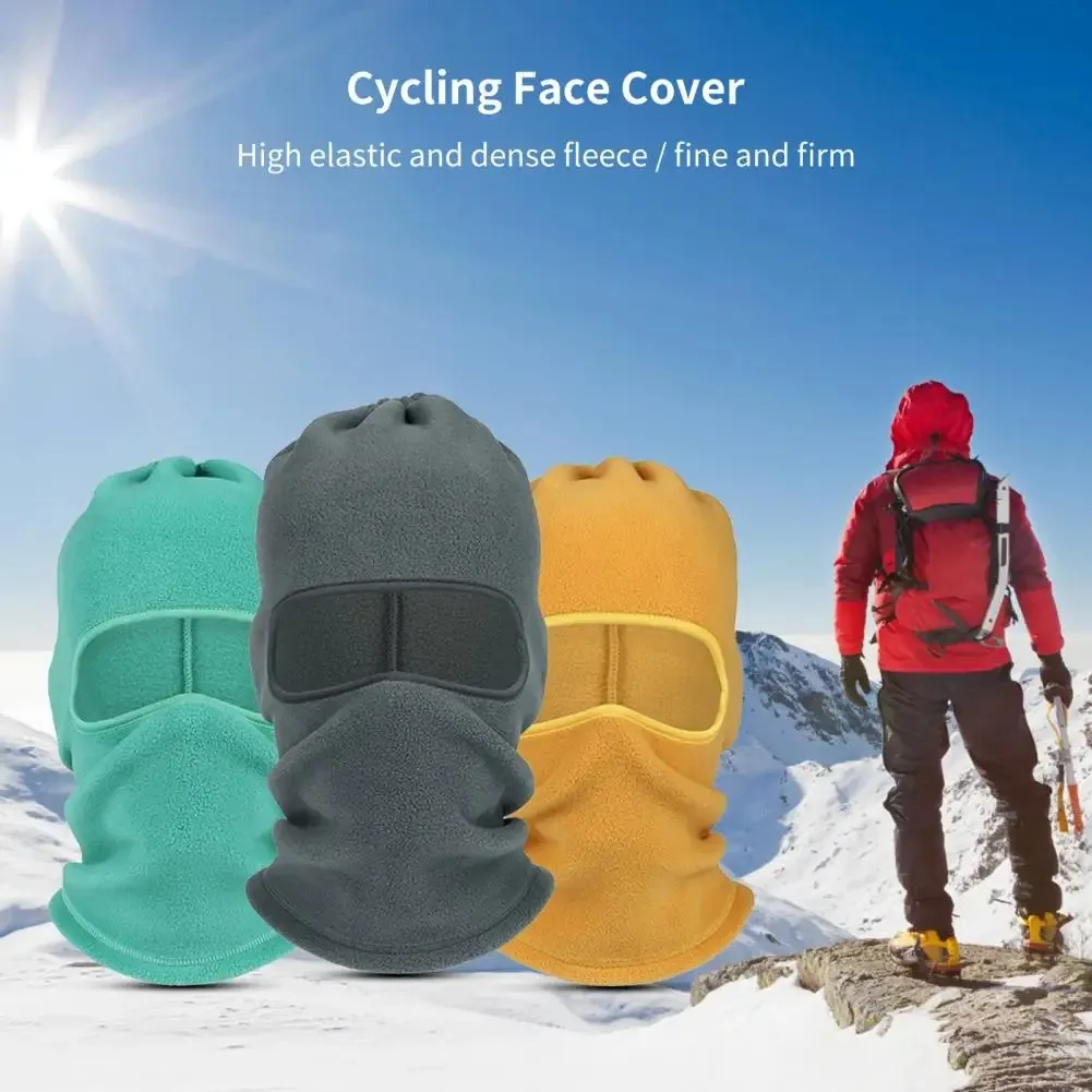 قناع التزلج بالاكلافا الشتوي المقاوم للرياح من الصوف الحراري برباط قناع الوجه الكامل لركوب الدراجات النارية خوذات الرأس للرجال والنساء