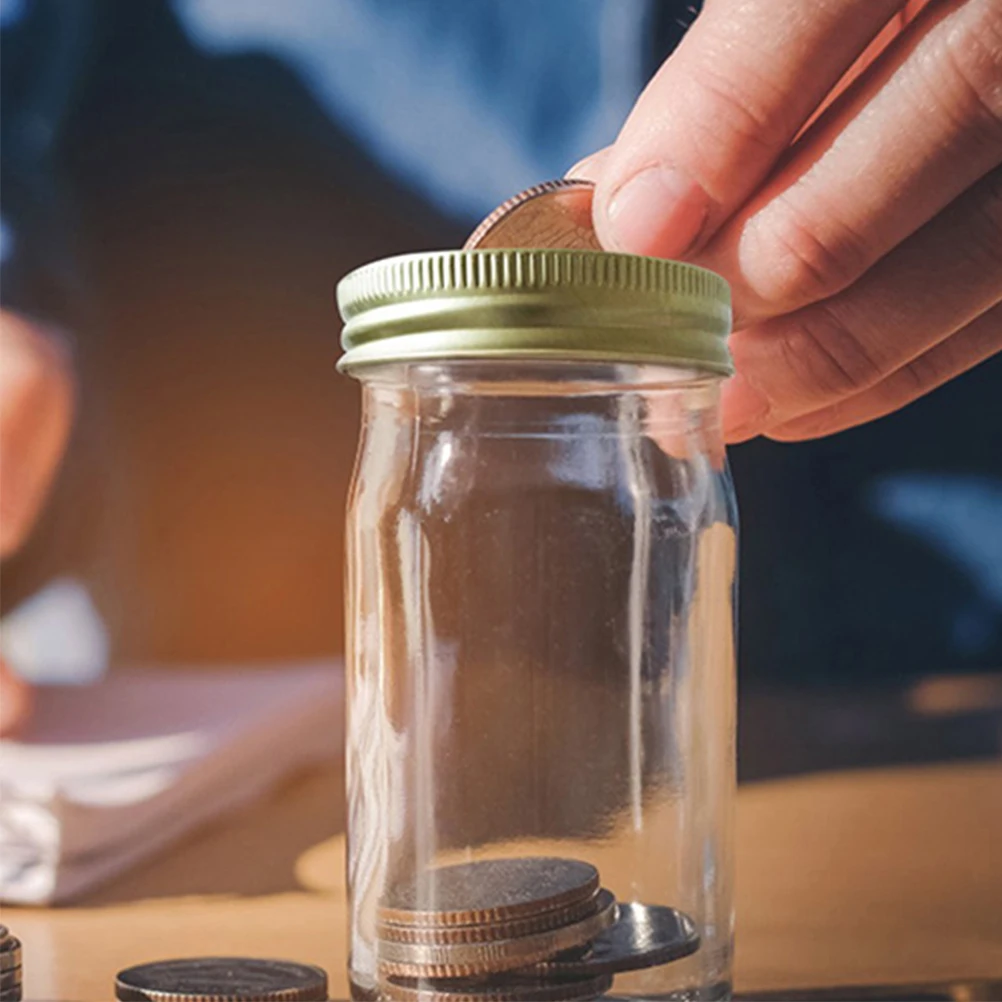 

8pcs Metal Coin Slot Bank For Mason Jars Sturdy Tinplate Fine Workmanship Practical Storage Jar Lids Replacement Piggy Bank Slot