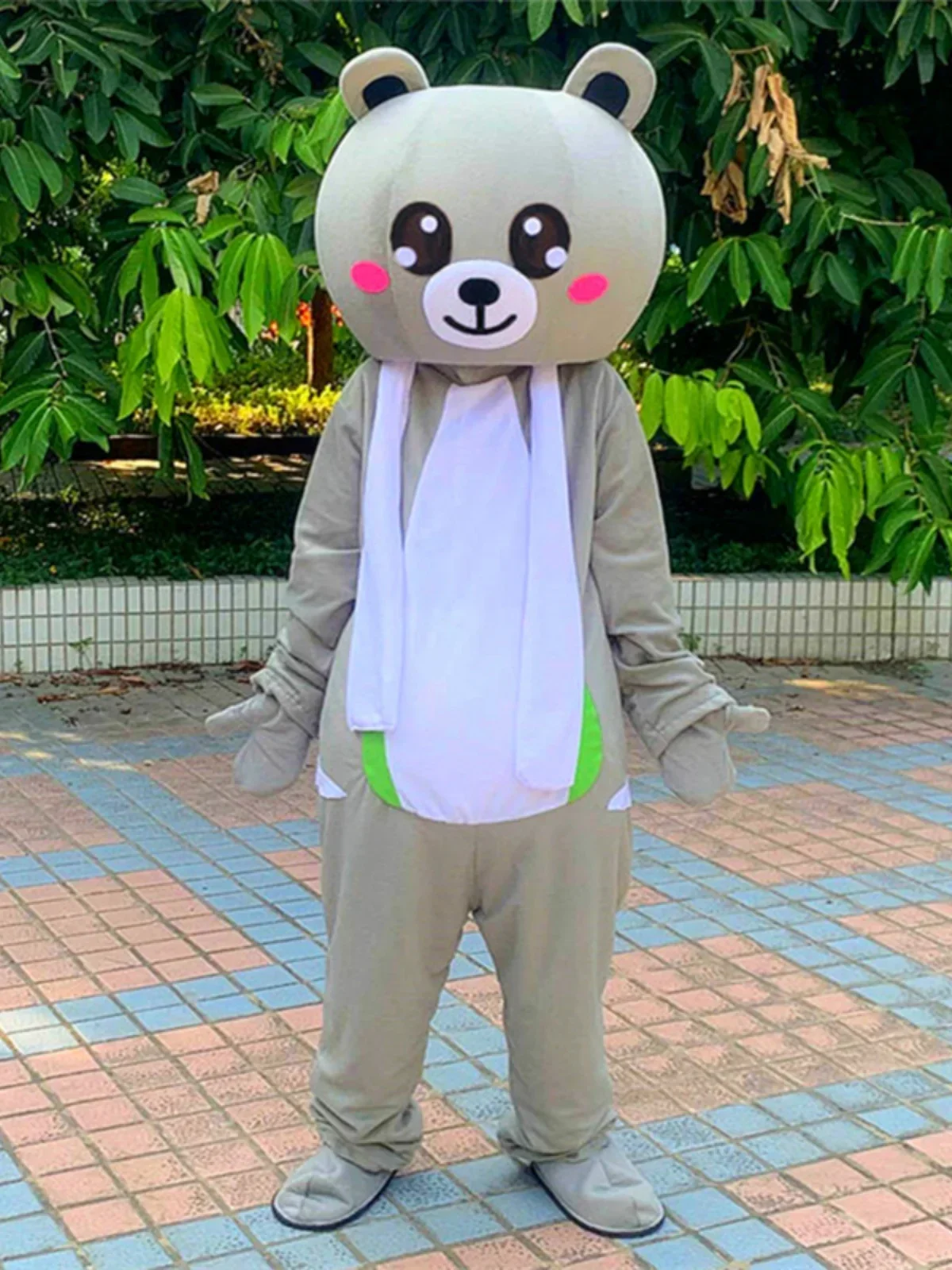 

Internet Celebrity Qianran Bear Mascot Costumes Cartoon Adult Walking Cosplay Costume Performance Costume Christmas Party Props