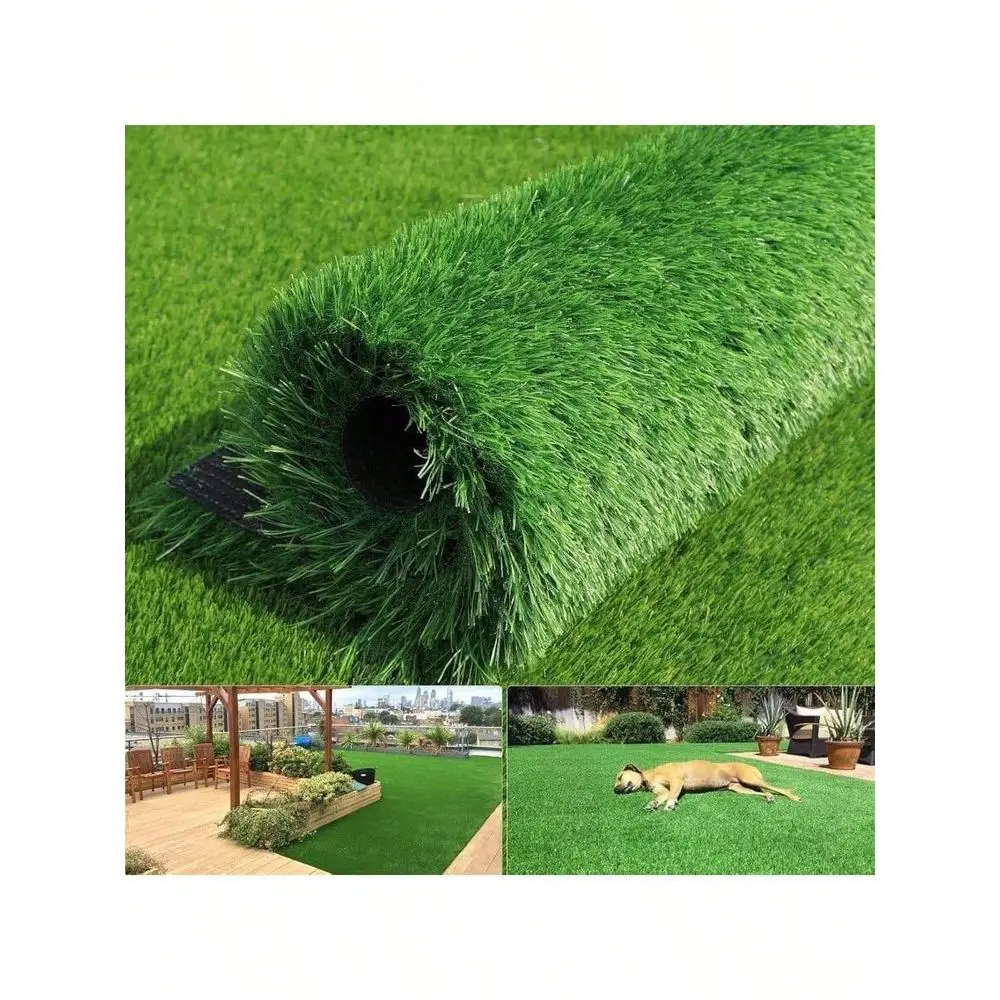 

Synthetic Thick Faux Grass Rug 3.3FTX13.1FT Premium Synthetic Artificial Grass Turf High Density 1.38inch Pile Height Faux Gras