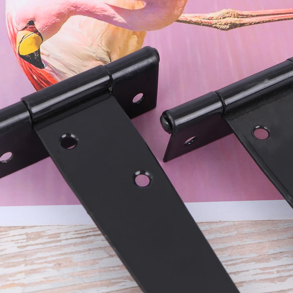 

4pcs 10 Inches Galvanized Iron T Shape Hinge Heavy Duty Door Hinge Zinc Coated Silent Corrosion Resistant For Home Office Hotel