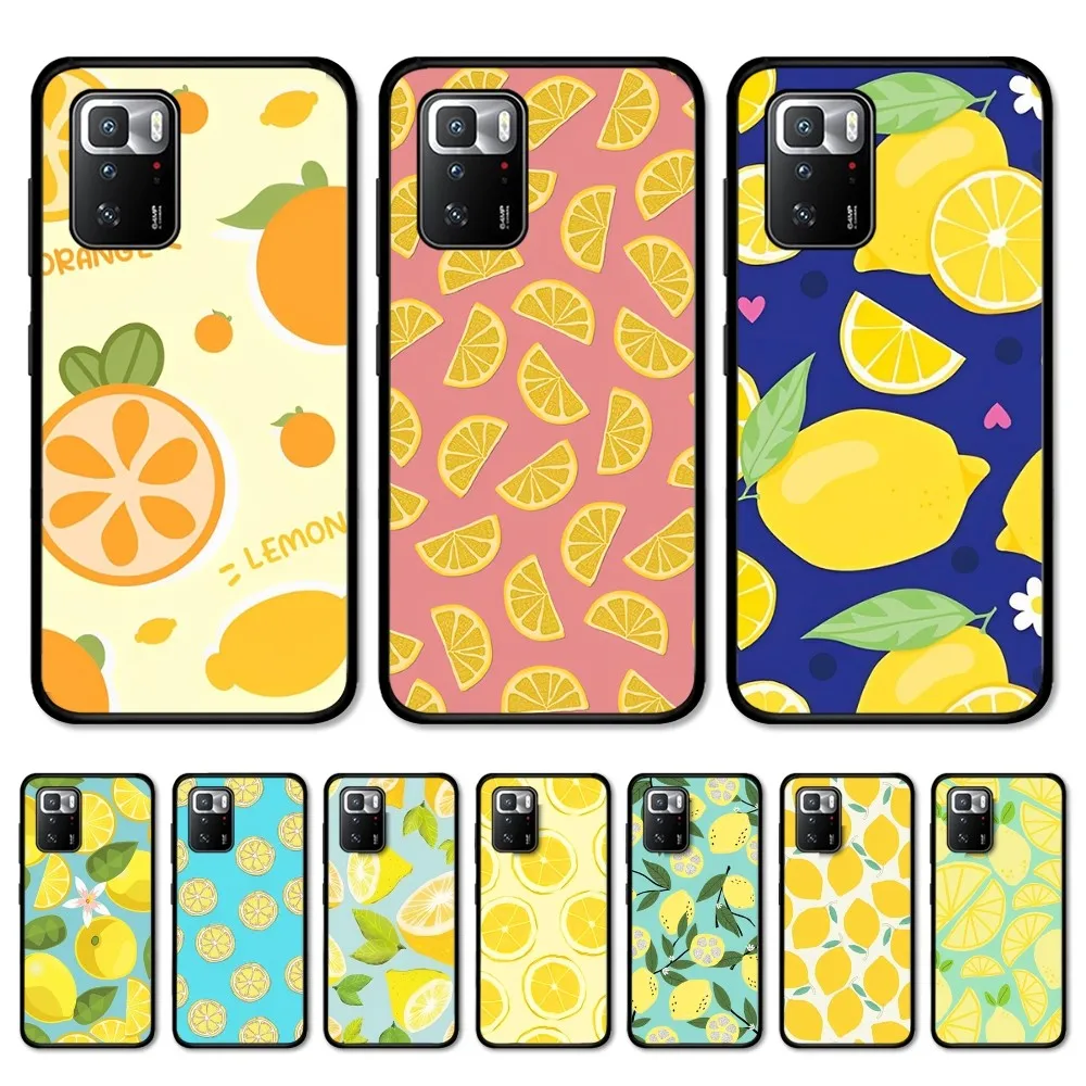 Fruit lemon Phone Case For Redmi 5 6 7 8 9 10 plus pro 6 7 8 9 A GO K20 K30 K40 pro plus F3 Fundas