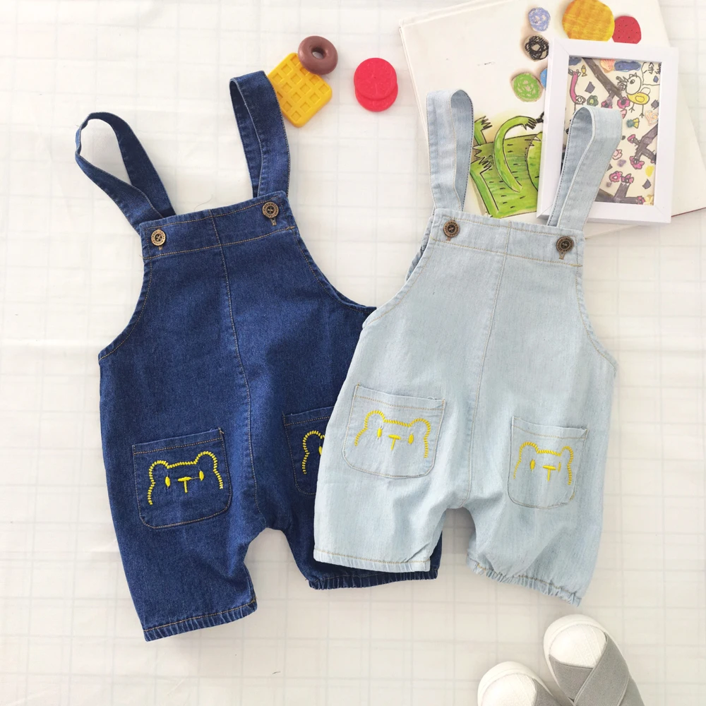 

IENENS Summer Jeans Shorts Baby Rompers Newborn Playsuits Boys Girls Overalls Infant Thin Dungarees Toddler Clothes Jumpsuit