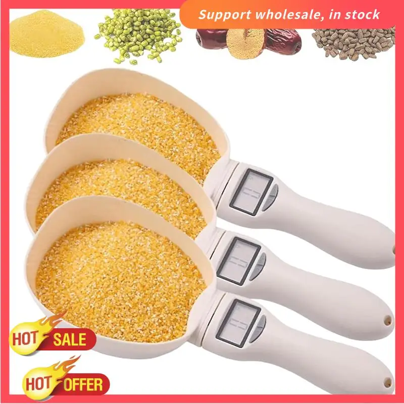 RISE-Food 計量スクープスケール、栄養計算機付き食品スケール、計量スプーンスケール 800G/1G 高、液晶画面付き 3 個