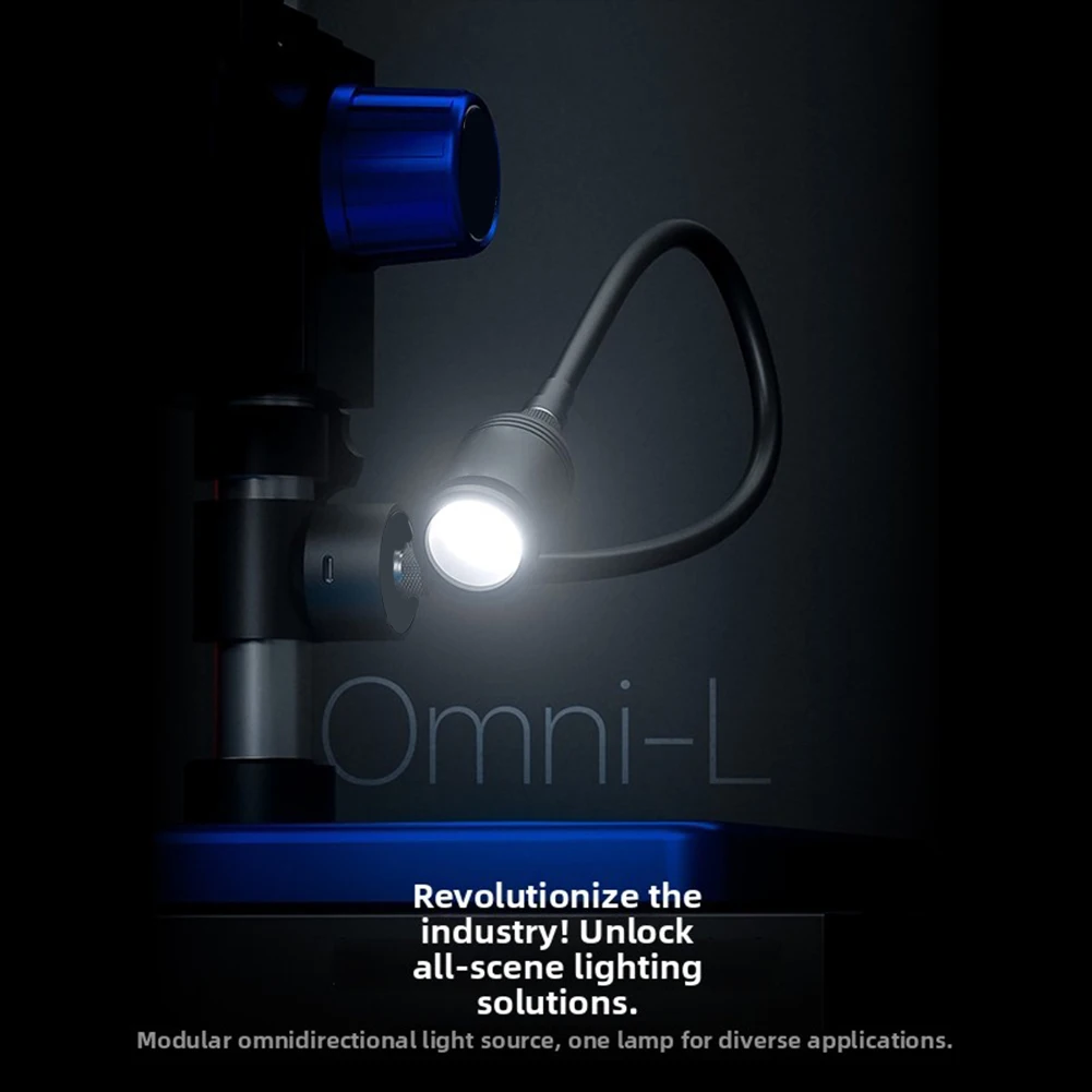 L 5W LED for microscope Ring Light with Stepless Dimming and 360 Degree Adjustable Gooseneck for PCB Assembly Work