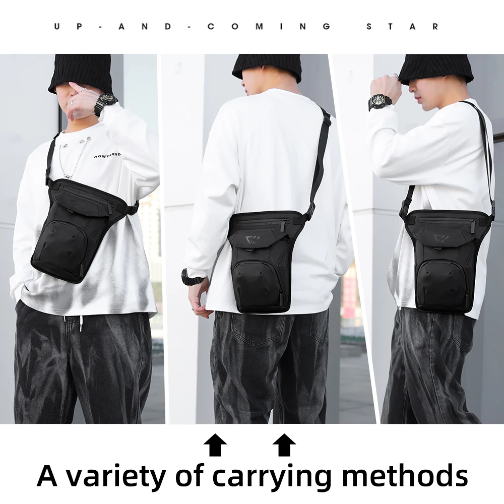 HcanKcan Outdoor Leg Bags Motorcycle Men Waist Pack Man Hip Belt Pouch Tactical Travel Phone Purse Thigh Fanny Pack Drop Leg Bag