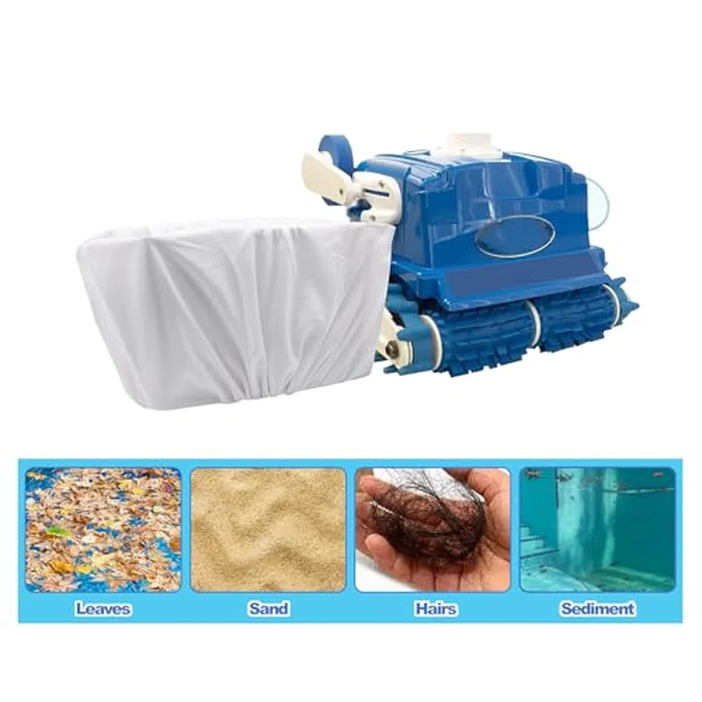 

Reusable Fine Mesh Filter Bag for Aquabot 8111 8101 Pool Cleaners White Cotton Swimming Pool Filtration Replacement Part