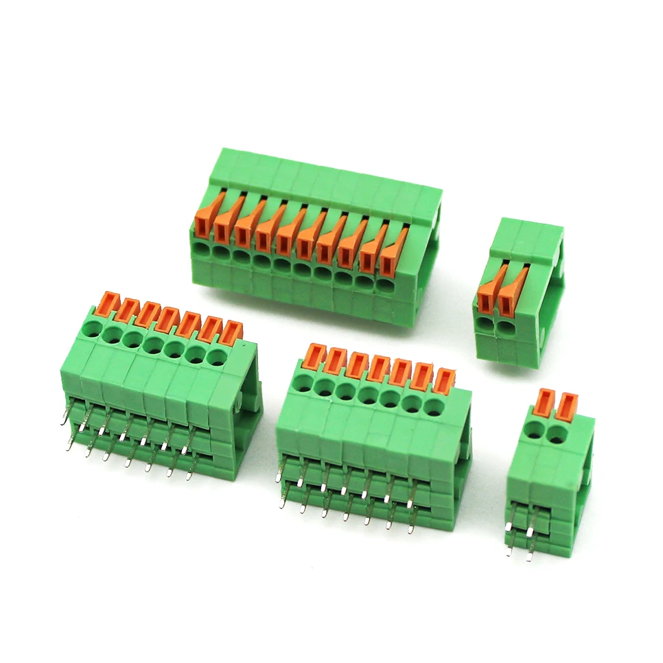 50/100pcs  2P-24P KF141R-2.54 DG141 Spring Terminals Connector PCB Terminal Block KF141R