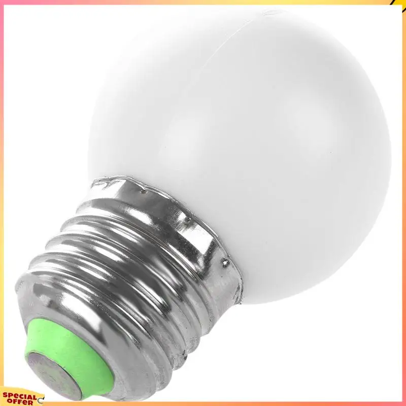 ABFI 2X E27 LED ライト ホワイト電球 プラスチック電球 (0.5W 電力、ホワイト)
