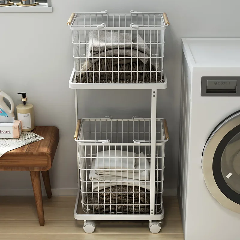 Dirty clothes storage basket Dirty basket Dirty basket Mobile bathroom Clothes artifact toilet Laundry household
