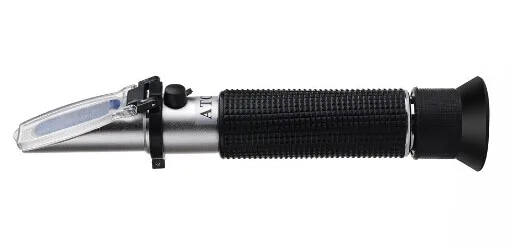 Refraktometer Pengukur Gula Sakarimeter Mengukur Kadar Manis Salinometer Pengukur Konsentrasi Kepadatan Cairan Pemotong 0-32% Brix