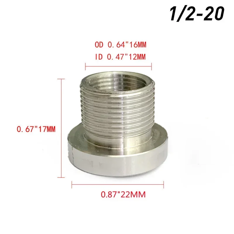 Tuerca de filtro de aceite, adaptador de rosca de conector de acero inoxidable para convertidor de filtro 5/8-24 A 1/2-20 1/2-28 M14X1L M14X1 M14X1.5