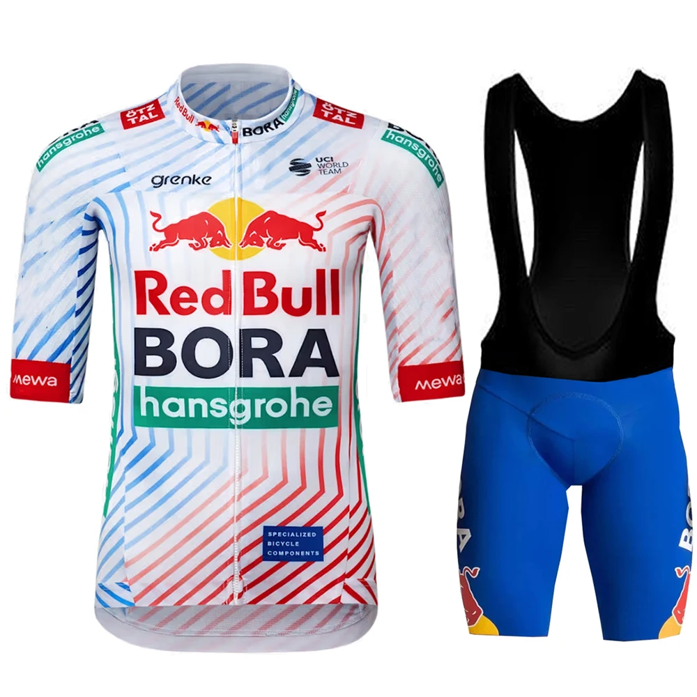 Red Bull Abbigliamento da bicicletta Maglia Divise da ciclismo per uomo Giacca Set da squadra Bici Uomo Biciclette sportive Tuta da ciclismo da uomo Bici da strada
