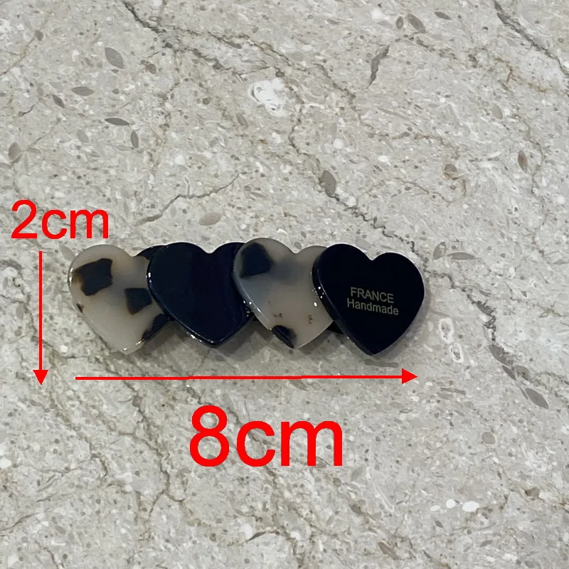 Korea Acetat Herz Haar Clips Für Frauen Rosa Haar Pins Und Clip Mädchen Bogen Haarspange Leopard barrettes Dame Halb Haarnadel Kopfschmuck – Detail 4