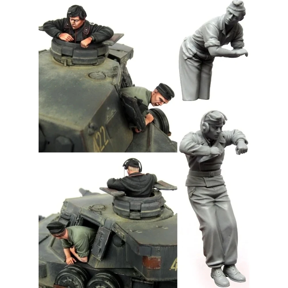 

1/35 Resin Figure unpainted model Kit, German tank crew, unassembled and unpainted GK, 778R