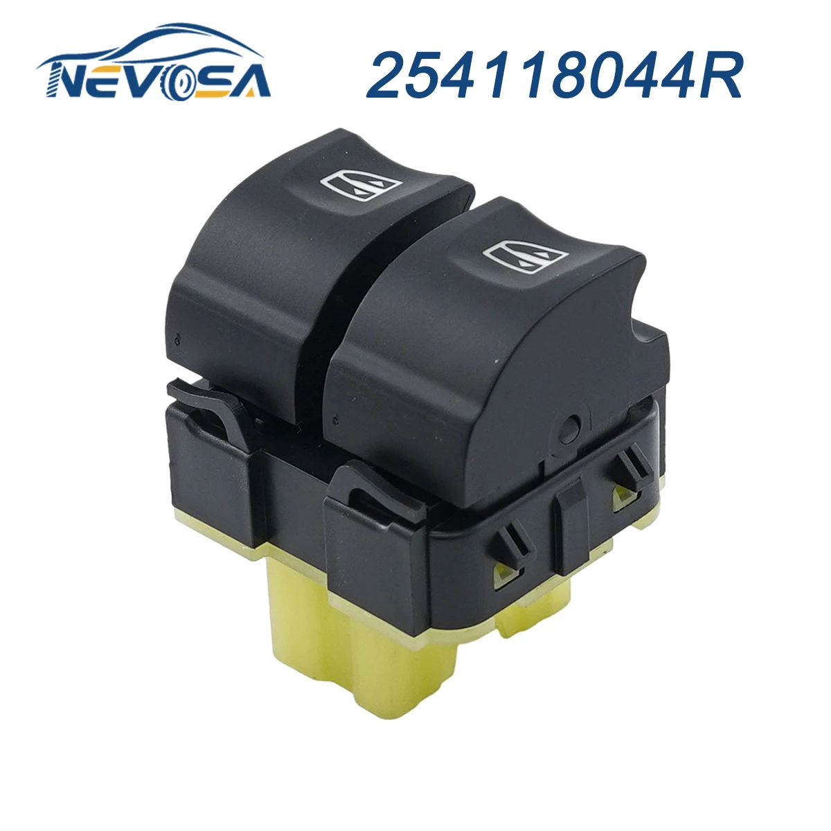 Nevosa 254118044 Interruptor levantador de controle de janela de carro com base amarela R para Renault Dacia Captur Clio IV Trafic III 10023898 254118722 R R