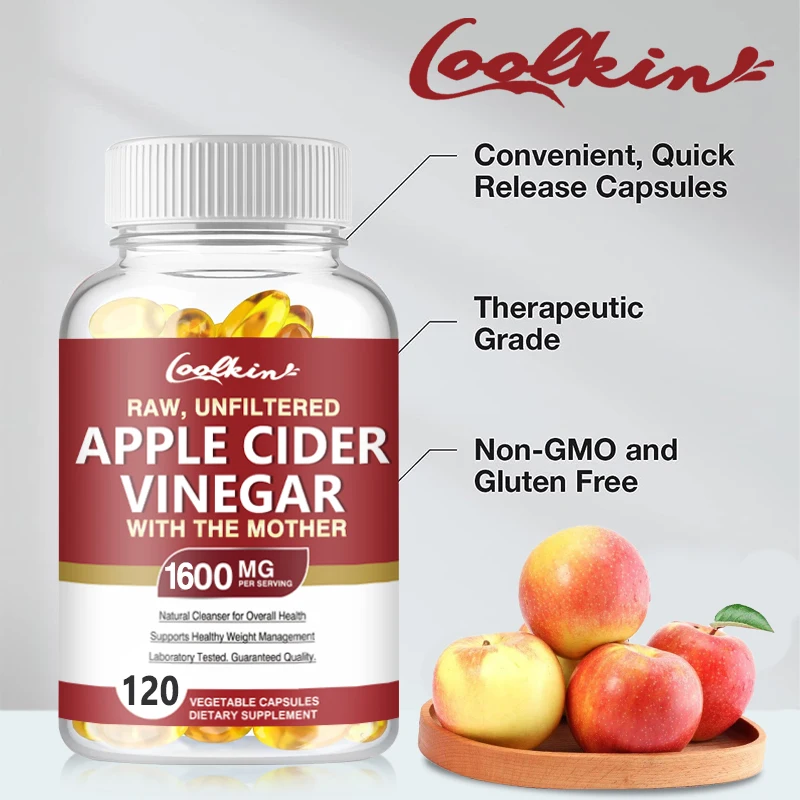 Apple Cider Vinegar Capsules - Weight Management Detox Relieve Bloating and Constipation, Improved Digestive Health