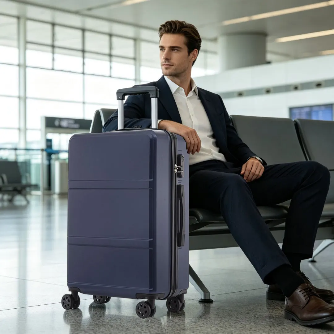 YONSLY Hartschalen Koffer 16/20/24/28 Zoll Universeller Reisekoffer für Damen & Herren Leichter Stoßfester Trolley mit 360° Rollen Zahlenschloss Weichem Gummigriff & Netztasche Handgepäck &