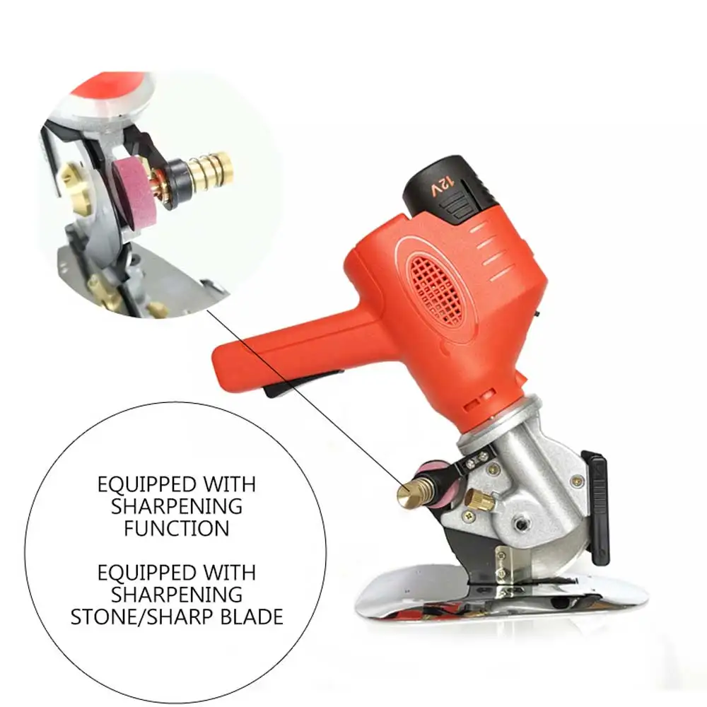 Electric Round Scissors Round Knife Cloth Cutting Machine 12V Shear Portable Wireless Fabric Cutting Tool with battery