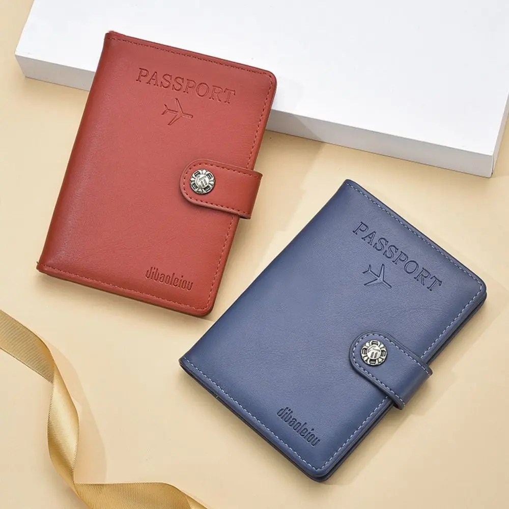 

High Quality PU Leather Passport Holder Multiple Pockets 5 Colors Retro Coin Purse Waterproof Credit Card Wallet Women/Men