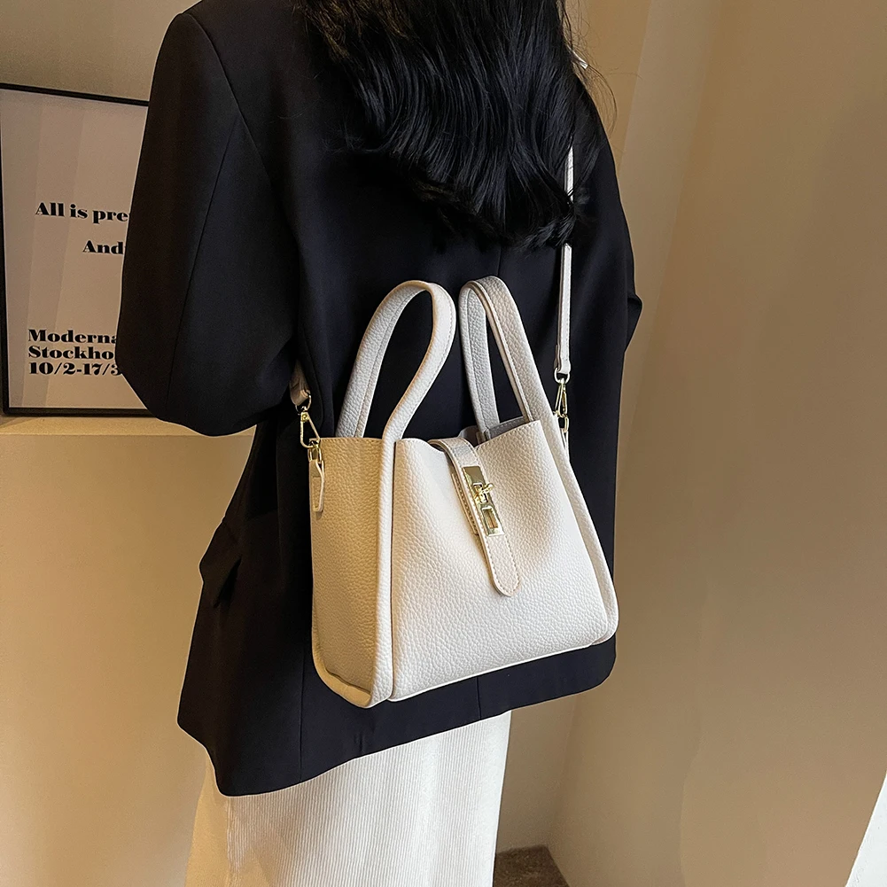 

Bucket Bag for Women Magnetic Closure Crossbody Bag PU Leather with Inner Bag Satchel Bag Handbag for Work Travel