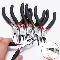 Mini Pliers Diagonal Pliers Round Bent Needle Nose Cutter Handcraft Beading Insulated Plier For DIY Small Jewelry pliers tools