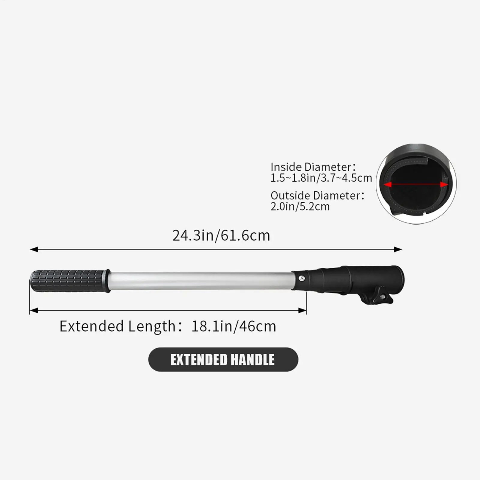 Tiller Handle Extension For Outboard Aluminum Trolling Motor Extension Handle Outboard Tiller Extension Non-slip Outboard Tiller
