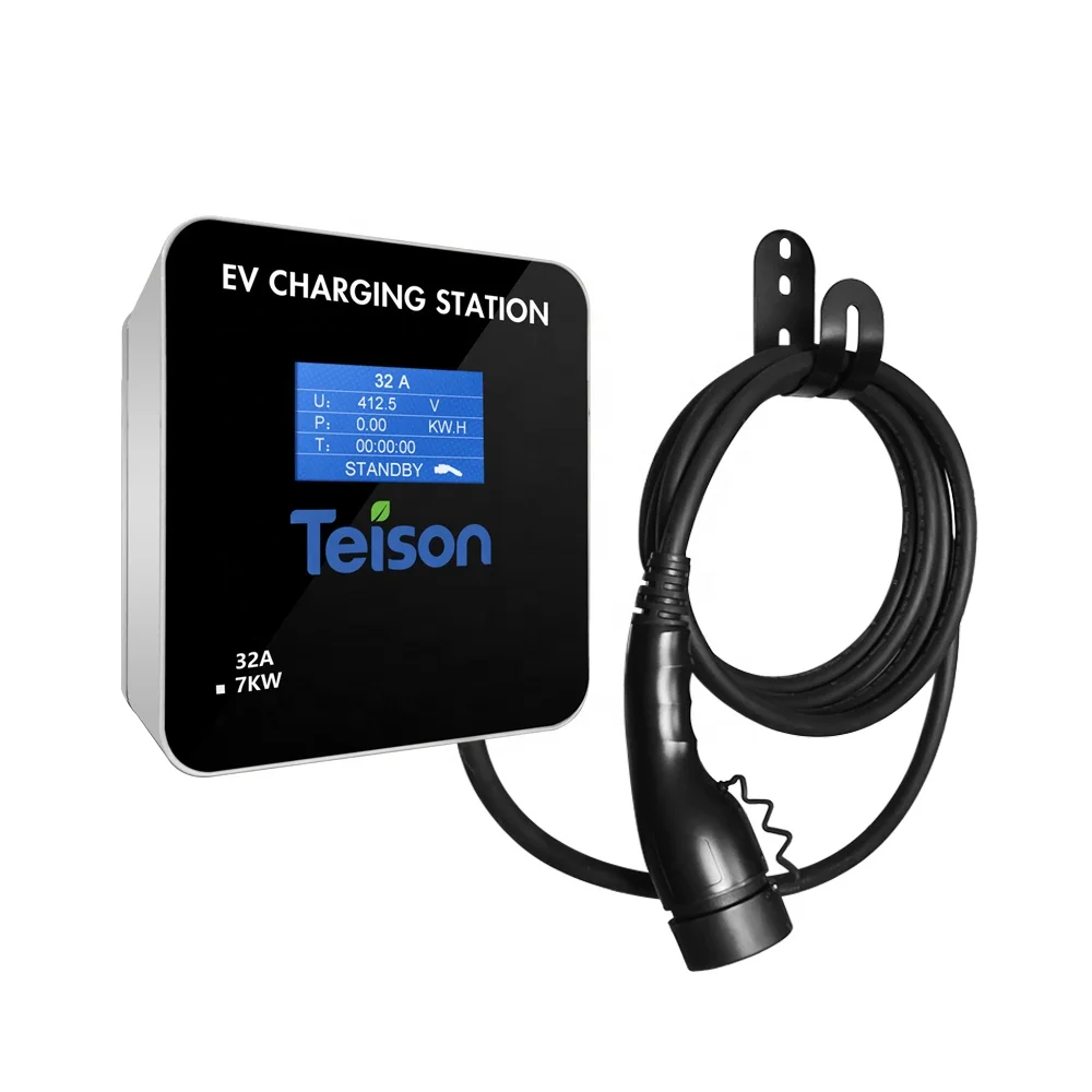 

Teison 7.4kw 32A home ev charger wallbox type 2 plug electric car charging station