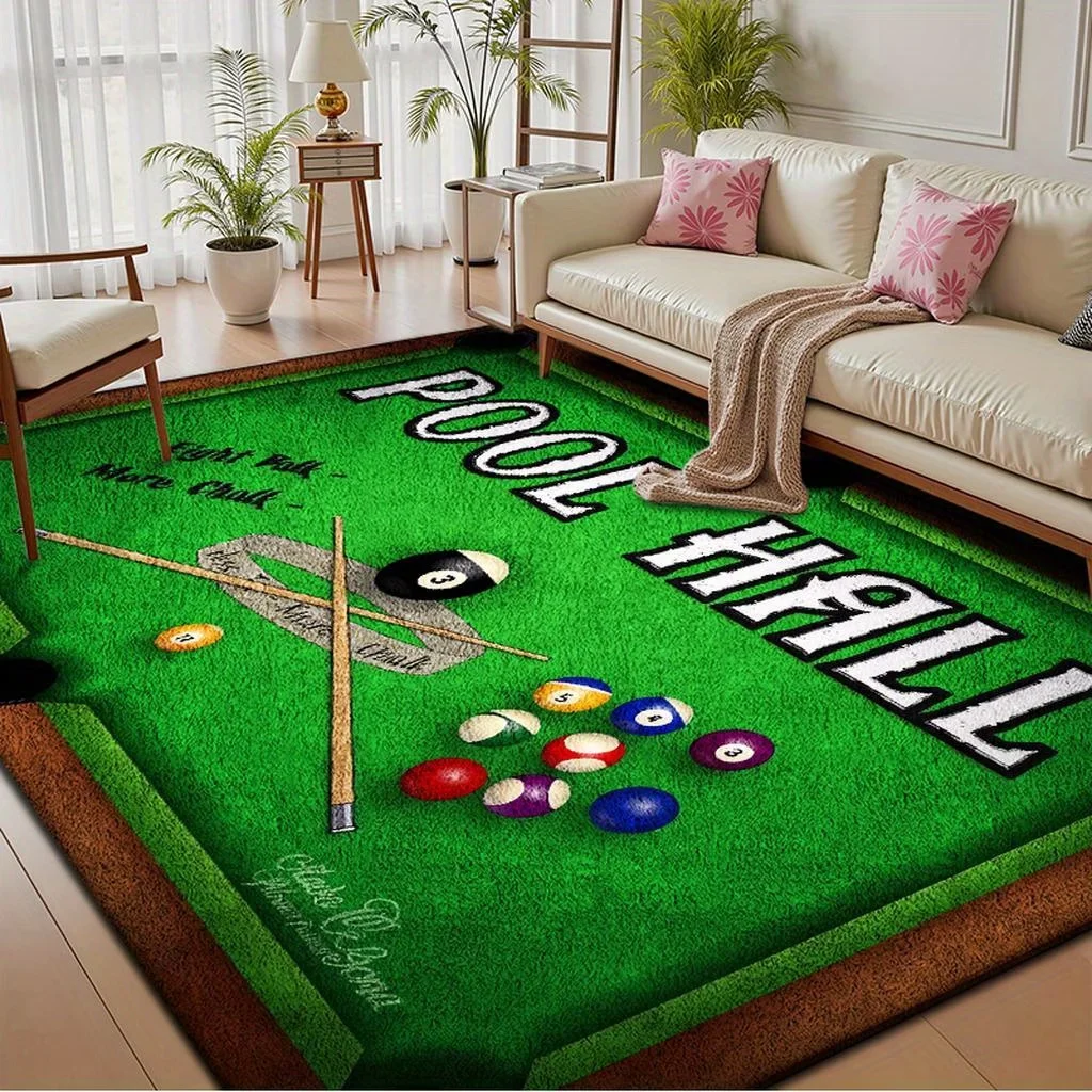 Hall Commercial Printing - พรมปูพื้นลายพูลสีเขียวรุ่นใหม่ล่าสุด พรมห้องเกม พรมห้องนั่งเล่นกันลื่น