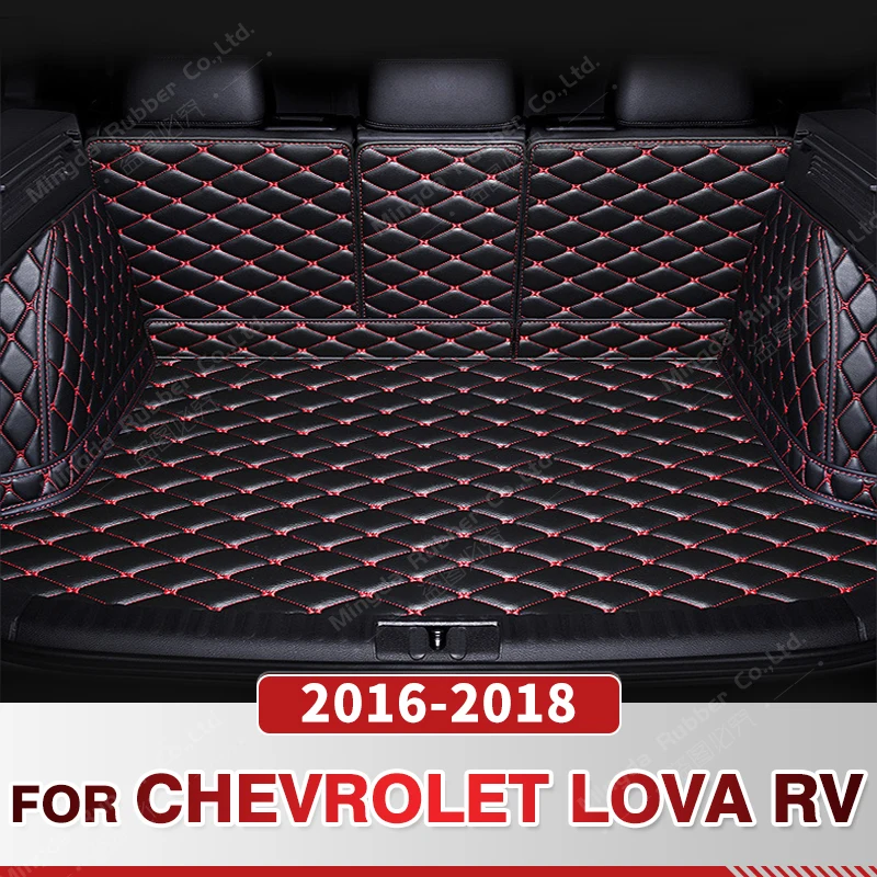 

Auto Full Coverage Trunk Mat For Chevrolet LOVA RV 2016-2018 17 Car Boot Cover Pad Cargo Liner Interior Protector Accessories