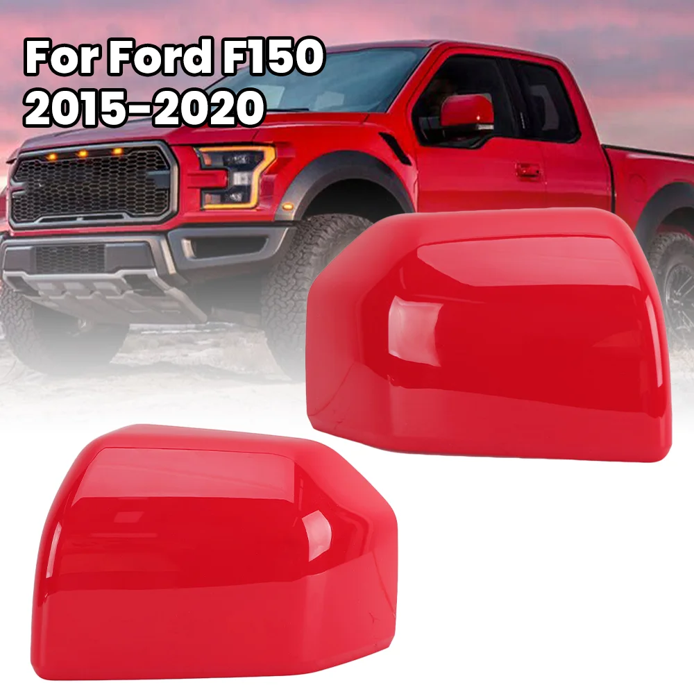 

Door Side Mirror Housing Cover Caps For Ford F150 2015-2020 Race Red With Buckle Wing Mirror Housing Cover Cap Car Accessories