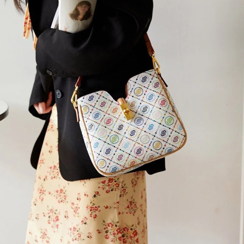 

Elegant Leather Women's Tote Bag High-End Luxury Brand Famous Designer Fine Craftsmanship Trendy Vintage Commuter Bag​