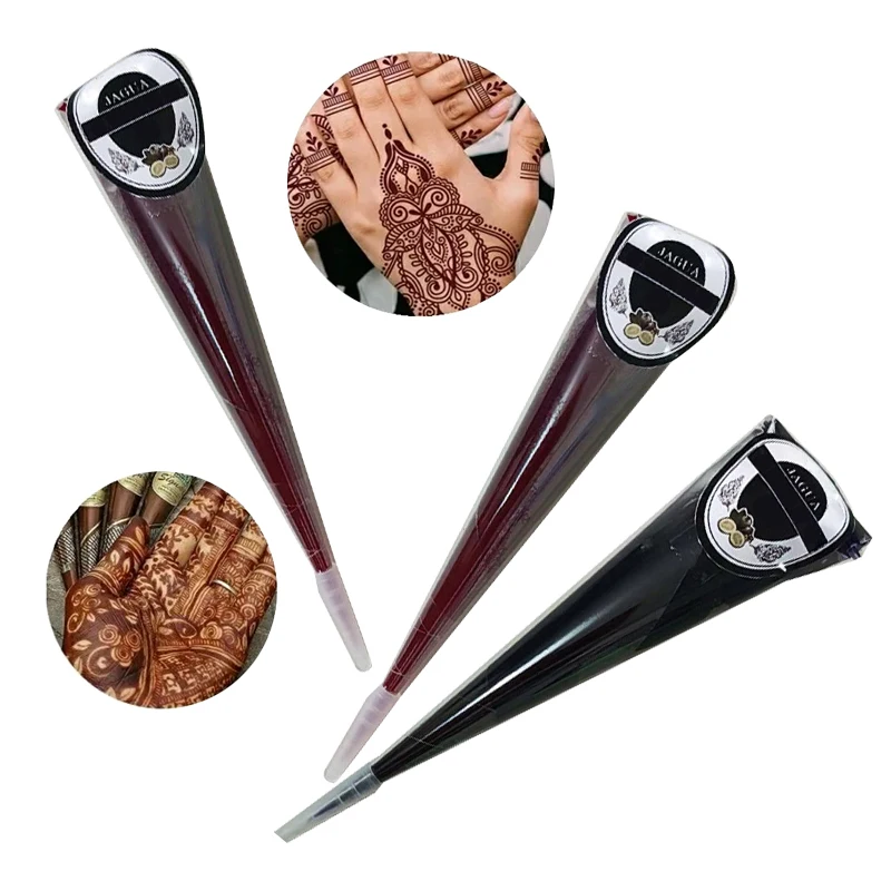 

Полуперманентная паста из хны для временных тату, водостойкий трафаретный пигмент для боди-арта, крем для татуировки хны, легко окрашивается