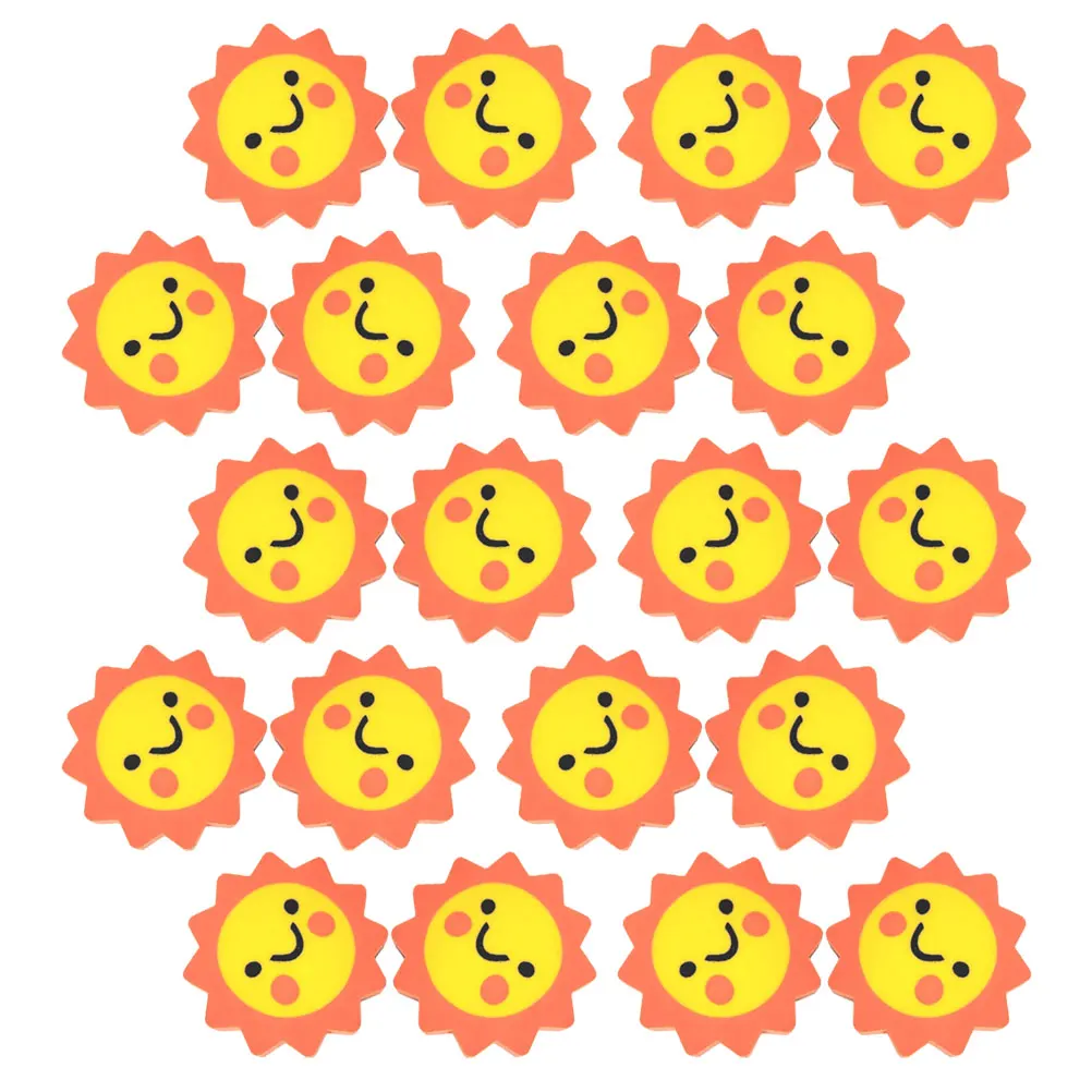 

50pcs Sunflower Eraser Cute Mini Colorful Bulk Kids Prizes Soft Material Large Size Versatile Use Fun Novelty