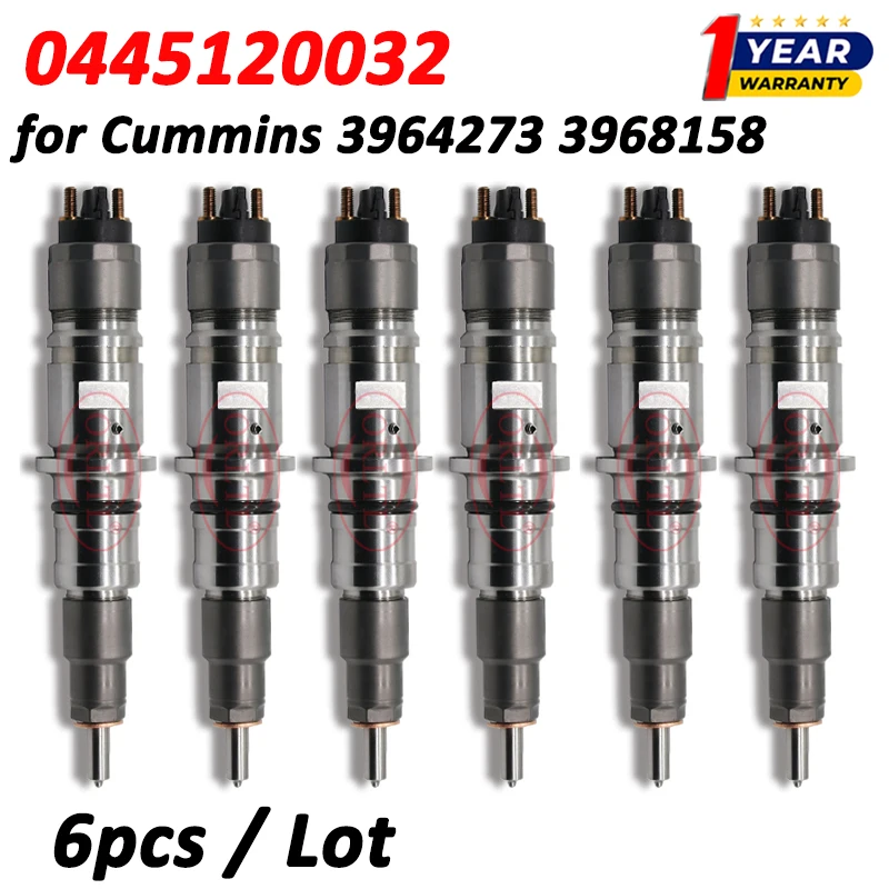 

6 шт. 0445120032 Дизельная автоматическая форсунка 0 445 120 032 для Cummins 3964273 3968158 3972887 5263316 5254688 4940051