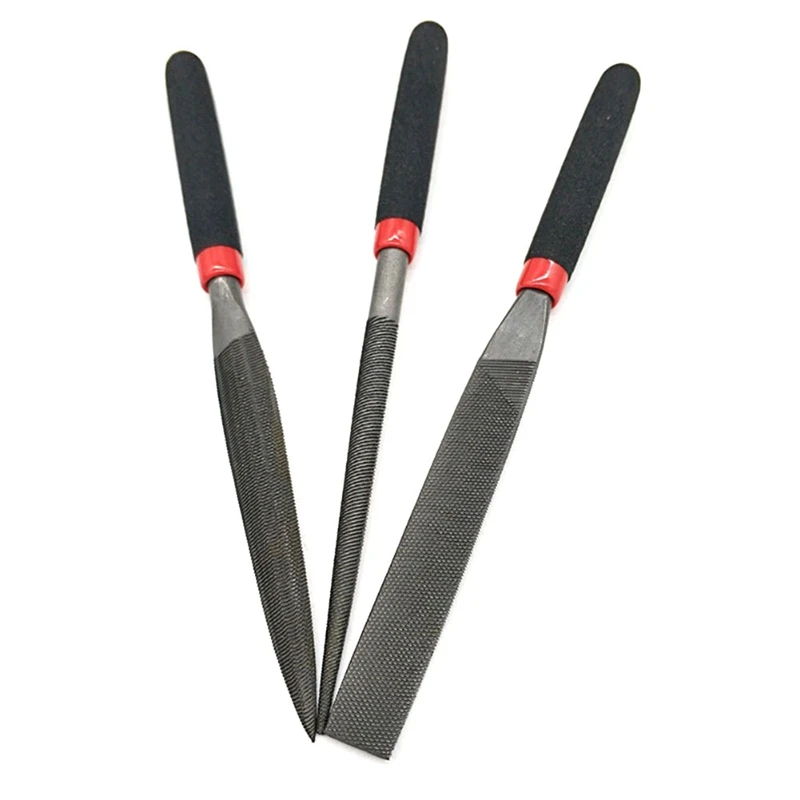 Small Steel Files Needle File Flat File for Stone Glass Metal Carving Craft Needle Filing Woodworking Hand File Tool